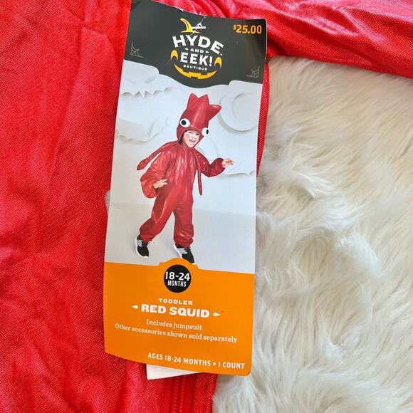 Hyde and Eek Toddler Metallic Red Squid Halloween Costume 18-24M NWT - Picture 10 of 16
